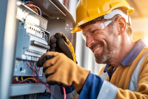 electrical crew member